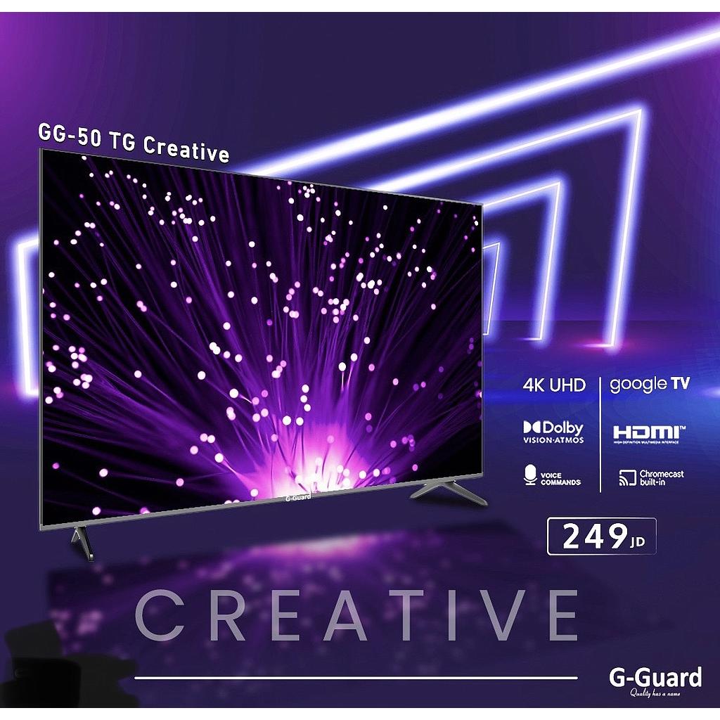 50" G Guard LED Smart TV 4K Dolby Sound GoogleTV - Creative