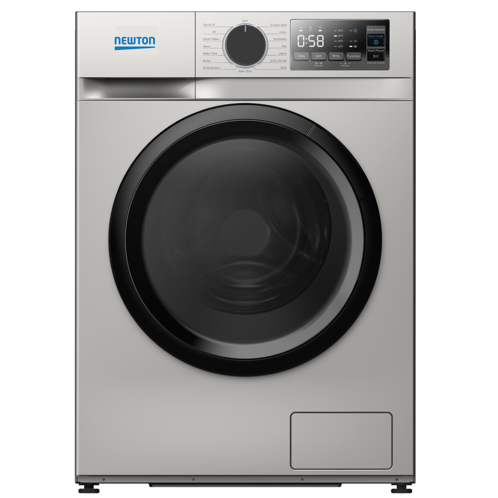 Washing Machine 8kg 1400rpm Inverter Steam Silver