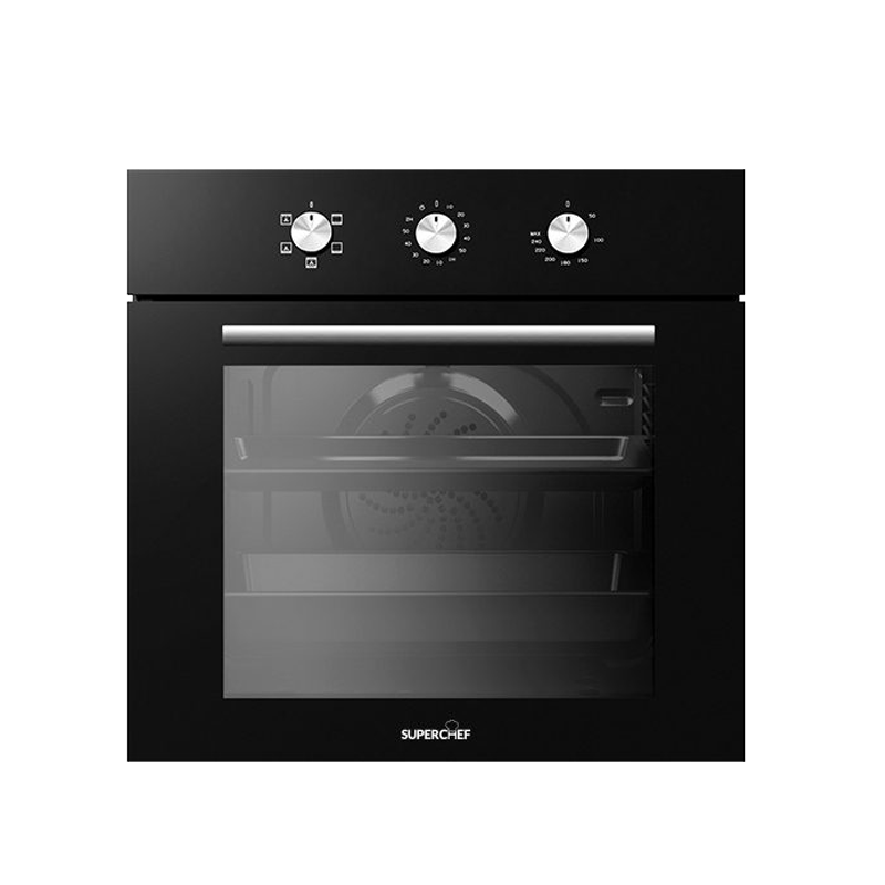 Superchef Built-In Gas Oven 60cm 67Liter - Black