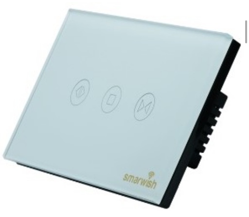 [htSW00026] Smarwish Tuya 1 Smart Curtain Switch US - White (smarCurtain US-W)