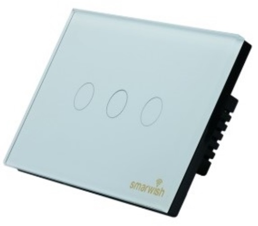 [htSW3guswhite] Smarwish Tuya 3 Gang Switch US - White (smarswitch 3G-US-W)