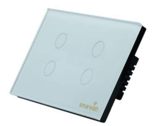 [htSW4guswhite] smarwish tuya 4 gang switch us - white (smarswitch 4g-us-w)