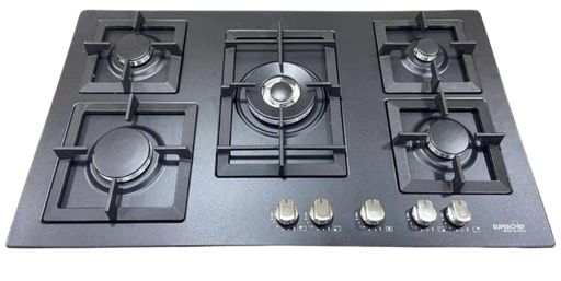 [mSprCTSFJ95B] SuperChef Hob 90cm 5 Burners Full Safety - Black مفصول