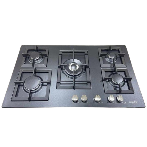 [mSprCTSFJ95B] SuperChef Hob 90cm 5 Burners Full Safety - Black مفصول