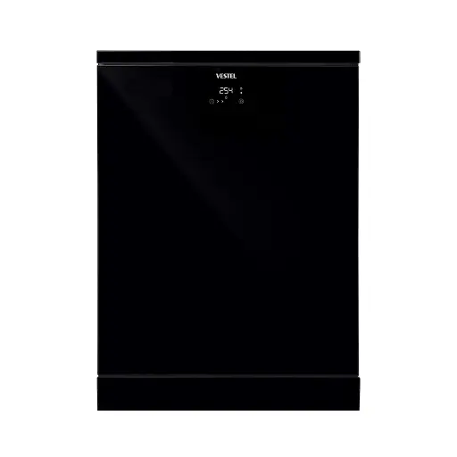 [mVstlDWFI549O1B] Vestel Dishwasher 9 Programs 9 Sprayers - Black Tempered Glass