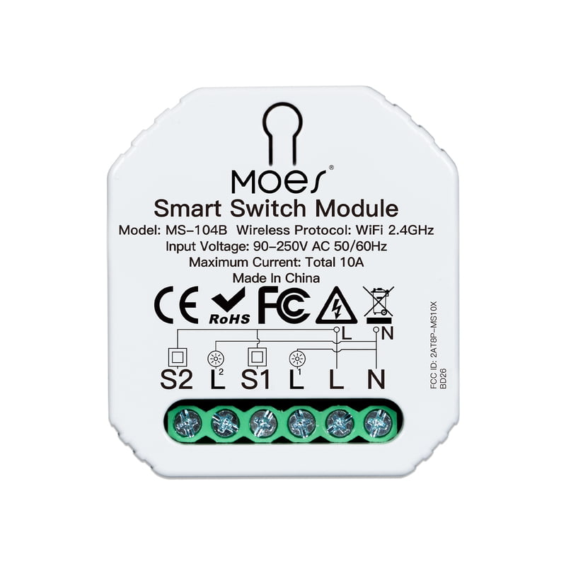 MOES Smart Hidden Module WiFi 90-250V (WM-104BN-MS) | Newton Stores