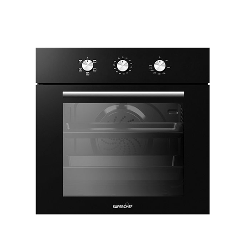 [mSprSPbo4GGT67Bg] Superchef Built-In Gas Oven 60cm 67Liter - Black