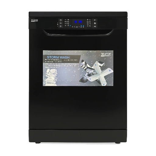 [2x7619Bm] Newton Vortex 9Prog 3Basket  Dishwasher - Black