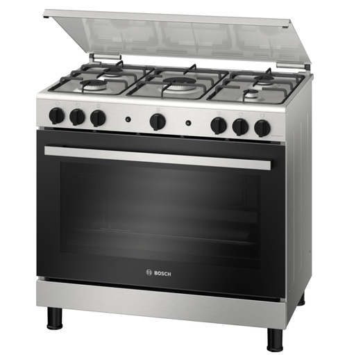 [mBshHGV1F0U51S] Bosch Gas Cooker 90cm 125Liter - Stainless Steel (NEW)