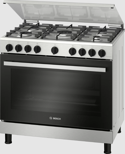 [mBshHGV1F0V50S] Bosch Gas Cooker Full-Safety 90cm 125liters Serie2 Stainless Steel