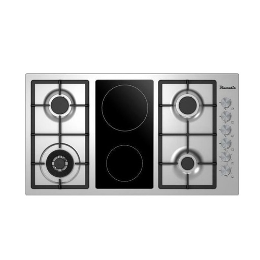 [mBlmcBLH906GESS] Blumatic Hob 90cm 4Burners Gas + 2Burners Ceramic Stainless steel