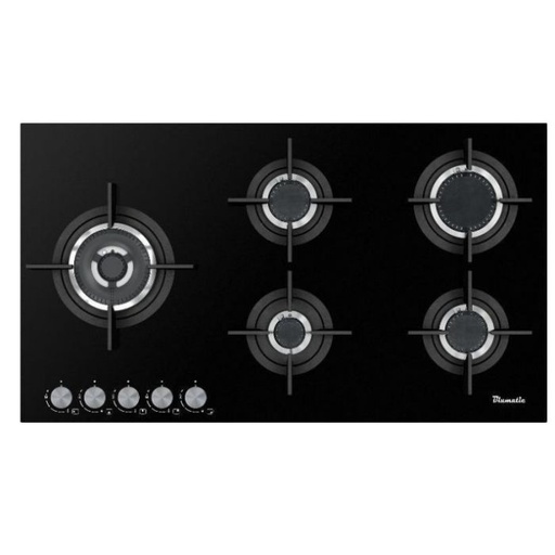 [mBlmcBLH905SPBG] Blumatic Hob 90cm 5Burners Full Safety Black Glass