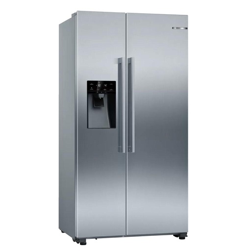 [mBshKAI93VI304] Bosch Side By Side Refrigerator 610Liter 90.8cm  Ice&Water Dispenser - Stainless Steel