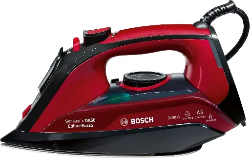 [mBshTDA503011P] Bosch Steam Iron Shot of Steam 200gr 3000W Black/Red