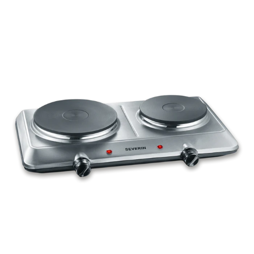 [mSvrnKP1014] Severin Double Hot Plate 2500W - Stainless Steel (NEW)