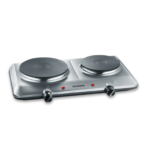[mSvrnKP1014] Severin Double Hot Plate 2500W - Stainless Steel