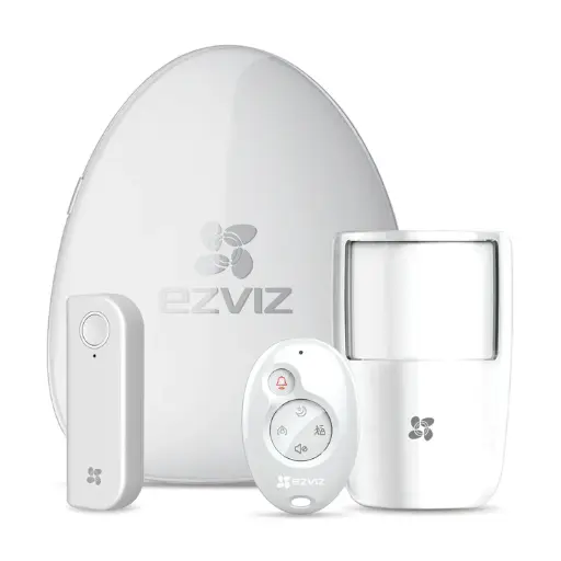 [mZvzBS113A] EZVIZ BS-113A WIFI Alarm Starter Kit Wireless alarm system (2 Sensors + Panel + Remote)  (NEW)