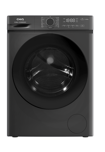 [mChqCG8012386BSK5.0VAT] chiq washing machine 8kg 1200rpm - black [0vat]