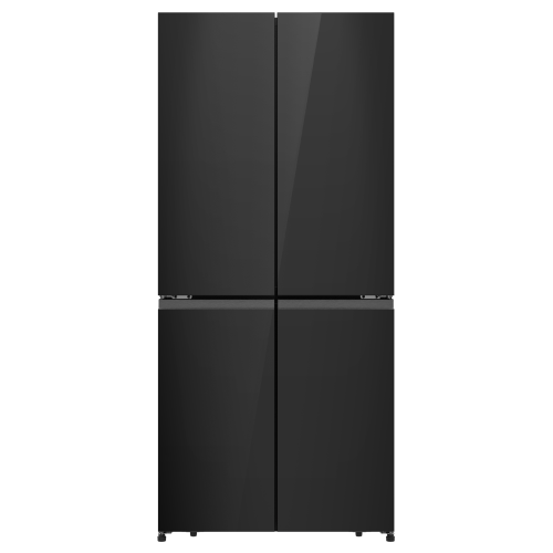[mHsnsRQ5G470SBB3] Hisense Refrigerator Four Door 456Liter Black Glass