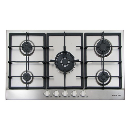 [mSprCTSFW95X] SuperChef Hob 90cm 5 Burners - Inox