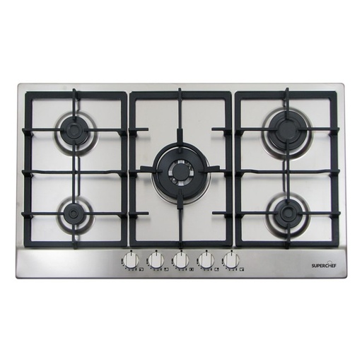 [mSprCTSFW95X] SuperChef Hob 90cm 5 Burners Full Safety Inox