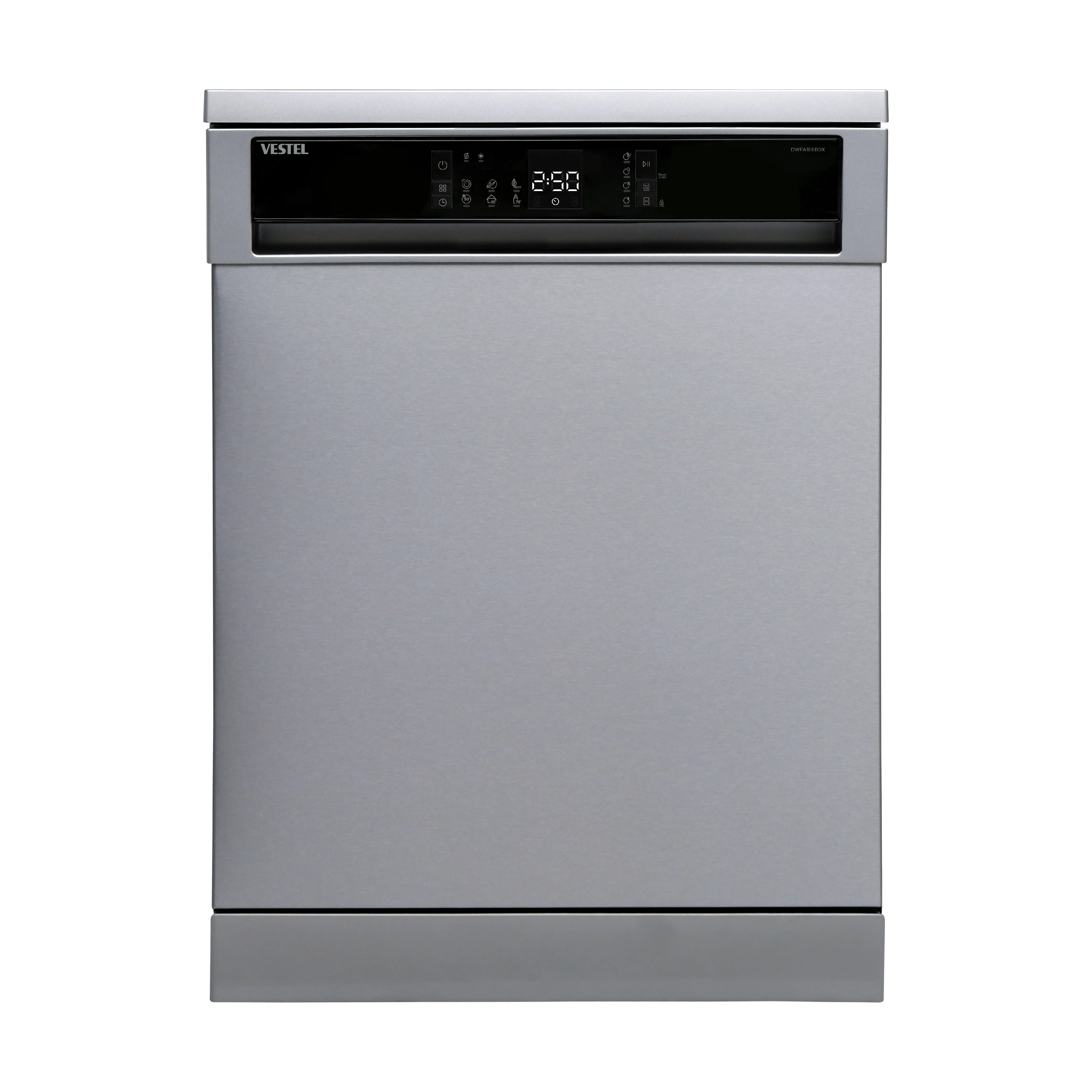 [mVstlDWFA1E6B0X] Vestel Dishwasher 6Programs 2Basket 3Spray 13 Sets  - Stainless Steel (DWFA1E6B0X)