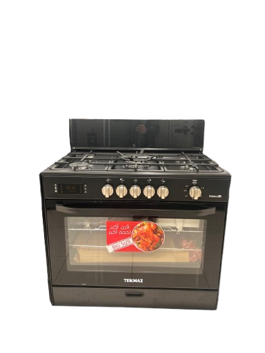 [mTkmzNasGSB90] Tekmaz Gas Cooker 90cm with Fan Digita - Black (GSB90)