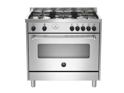 [mBrtzMAS95C1MXV] Bertazzoni Gas Cooker 5 Burners Full Safety - Stainless Steel