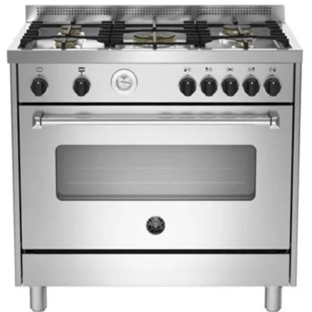 [mBrtzMAS95C1MXV] Bertazzoni Gas Cooker 5 Burners Full Safety - Stainless Steel