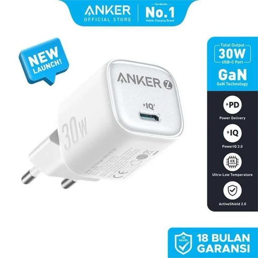 [mAnkA2698L21] Anker Zolo 30W Charger - White