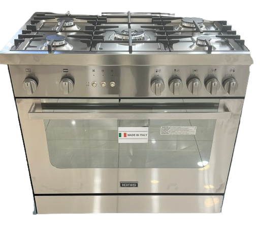 [mignGPD194F2LX] Ignis Gas Cooker Professional 90cm 5 Burners 2 Fan Stainless Steel