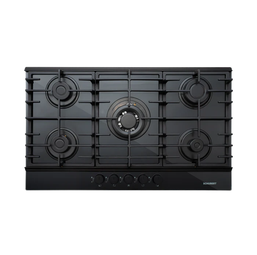 [mShbrTETHAA9501CSD] Schubert Gas Hob 90cm Glass Black Cast Iron