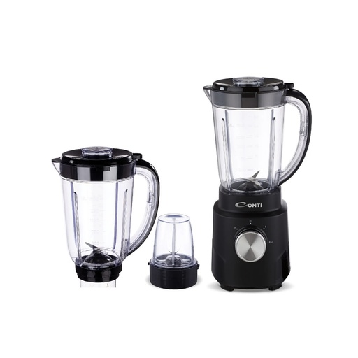 [mCntTb1068bk] conti blender 600w 2 plastic jar - black