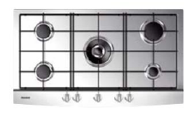 [mCntHGL95002IX] Conti Hob 90cm With 5 Gas Burners - Inox