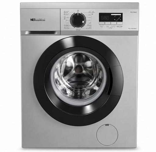 [2W07E1276m] ناشونال الكترك غسالة 7كغ 1200 دورة  سلفر