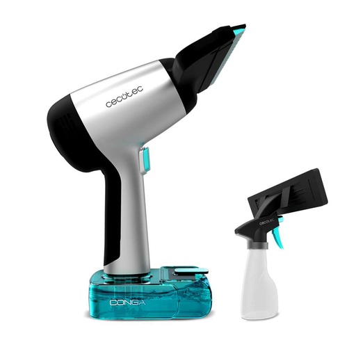 [mCct8058] Cecotec Conga Rockstar 3700 Glass Cordless Window Cleaner 3-in-1 Spray Clean Vacuum System, 220 mm Silicone Nozzle, 50 ml Tank, Lithium Battery 30 min Runtime, Lightweight Design, Streak-Free Finish 