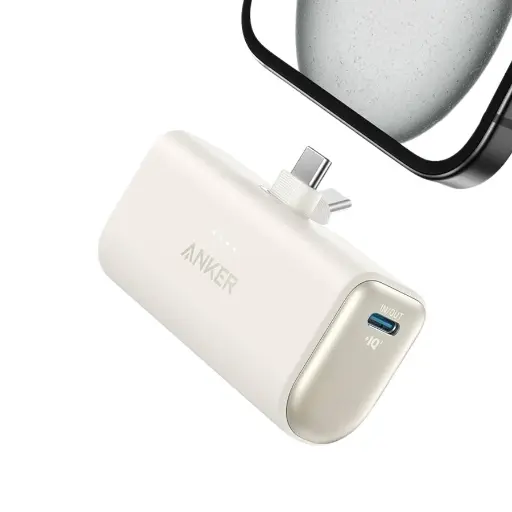 [mAnkA1653H21] Anker Nano Power Bank (22.5W, Built-In USB-C Connector) - White