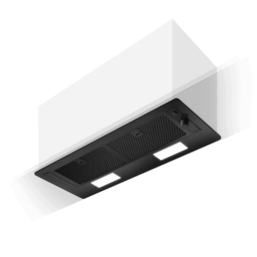 [mElcaERASBLA72] ELICA Built in hood 80cm 520m3/h Black