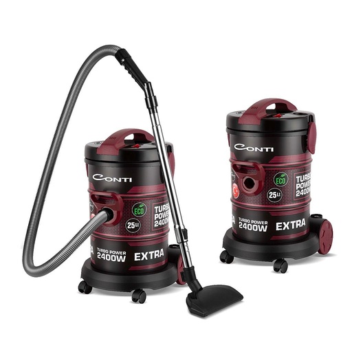 [mCntVDM24XL01R] Conti Drum Vacuum Cleaner 2400W 25Liter - Red