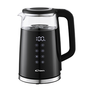 [mCntCK6004TG] Conti Glass Kettle 2200W 1.7Liter Digital Display- Black