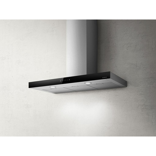 [mElcaJoyBlixA90] ELICA Hood 90cm 1000m3/h Steel +Black Glass (JOY)