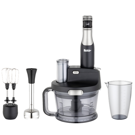 [mFkrSpeedQuadro] Fakir Hand Blender Set 1000W Speed Quadro Black&Silver