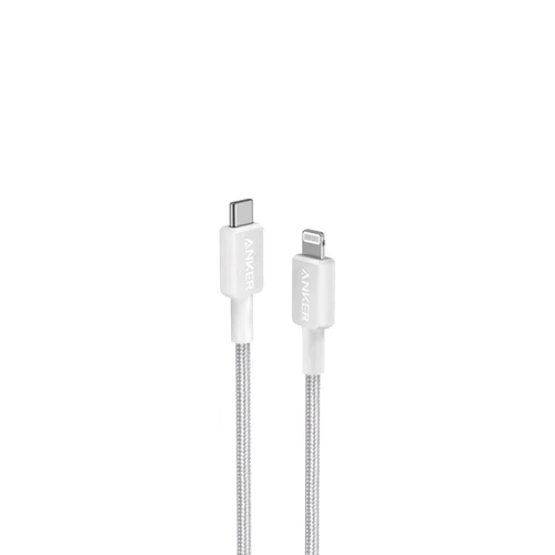 [mAnkA81B6H21] Anker PowerLine (322) USB-C to Lightning Cable (6ft) - White
