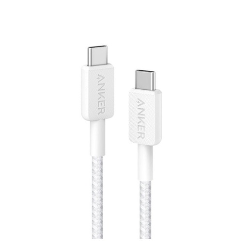 [mAnkA81F5H21] Anker 322 USB-C to USB-C Cable (3ft) - White