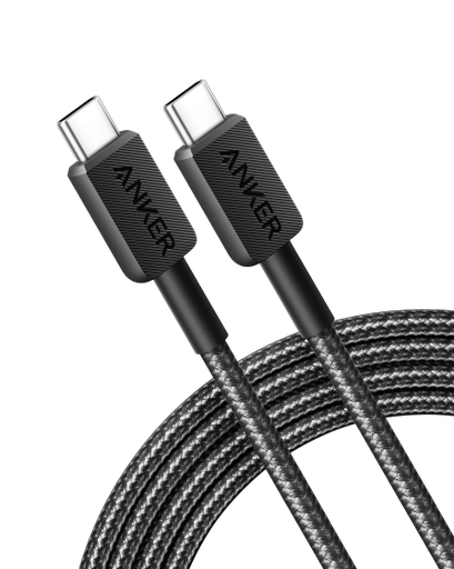 [mAnkA81F6H11] Anker 322 USB-C to USB-C Cable (6ft Braided) - Black