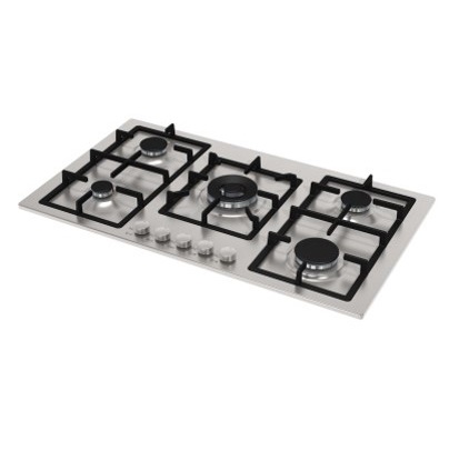 [mGfrGF905VRGTBR] G3 Ferrari Hob 90Cm 5 Gas Burners All-Brass Cast Iron Support Center Triple Burner