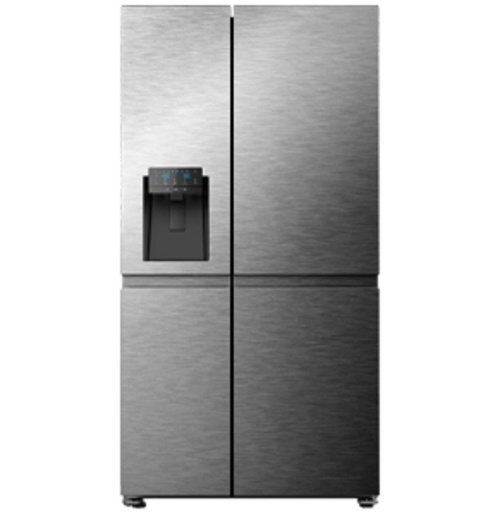 [mHsnsRS819N4ISU] Hisense Refrigerator Side by Side Refrigerator 601Liter - Stainless Steel