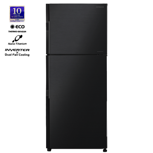 [mHtchRVX590BLK] Hitachi Refrigerator 443Liter Black R-VX590PJ8 BBK