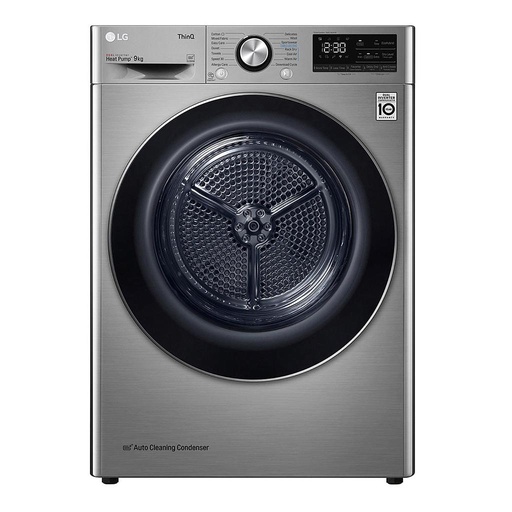 [mLGRH1077SVK.0VAT] LG Dryer 9kg Dual Heat Pump A+++ Silver (NEW 0)