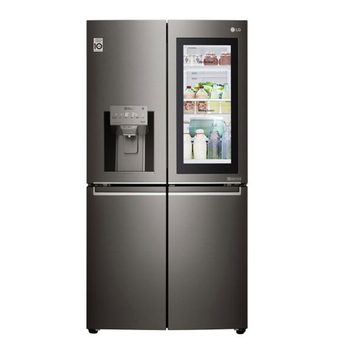 [mLGGRX334DPBC] LG Refrigerator Instaview Door-in-Door Four Door 889 Liter With Hygienefresh+ - Black Stainless